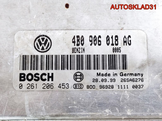 Блок Эбу Volkswagen Passat B5 1,8 ANB 4B0906018AG