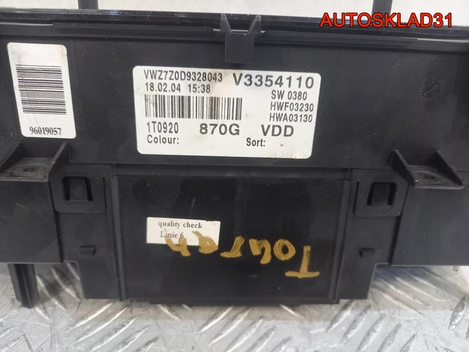 Панель приборов VW Touran 1T0920870G дизель