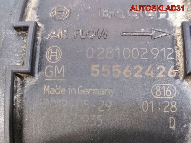 Расходомер воздуха Opel Astra J 2,0 A20DTH 55562426
