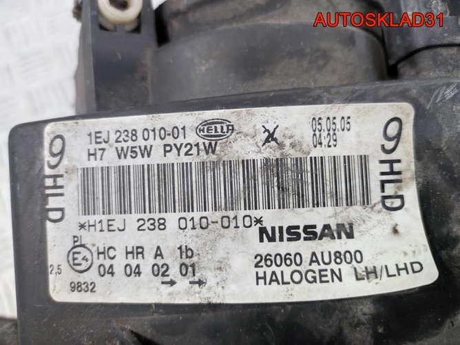 Фара левая Nissan Primera P12E 26060AU800