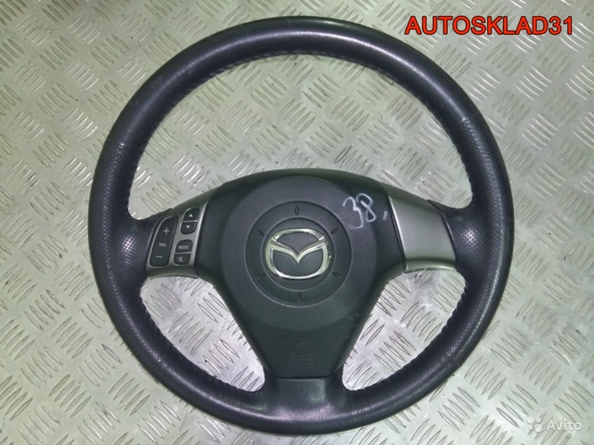 Рулевое колесо кожа 3 спицы Mazda 3 BK