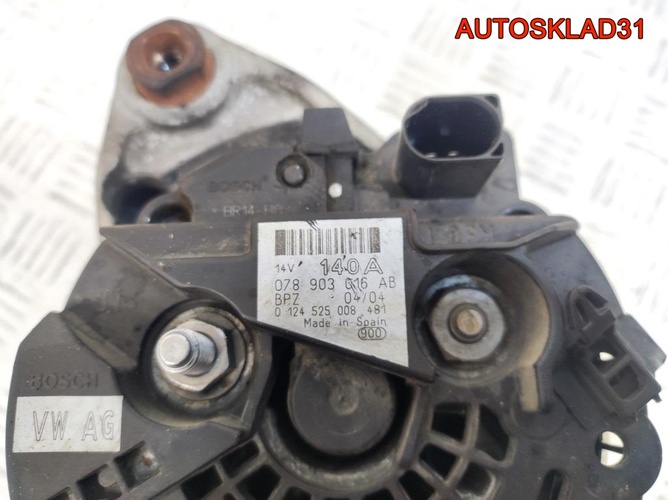 Генератор 140A  Audi A4 B7 078903016AB Дизель