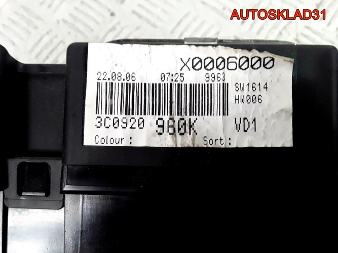 Панель приборов VW Passat B6 3C0920960K Дизель