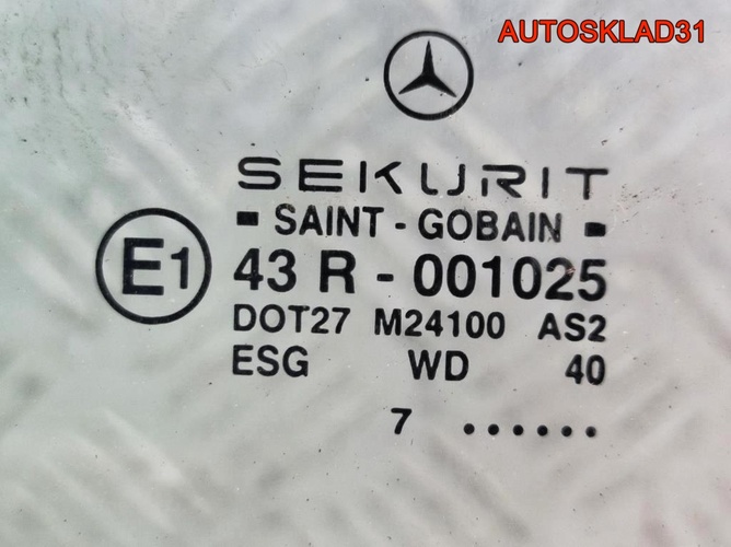 Стекло двери задней левой Mercedes-Benz W210 Седан