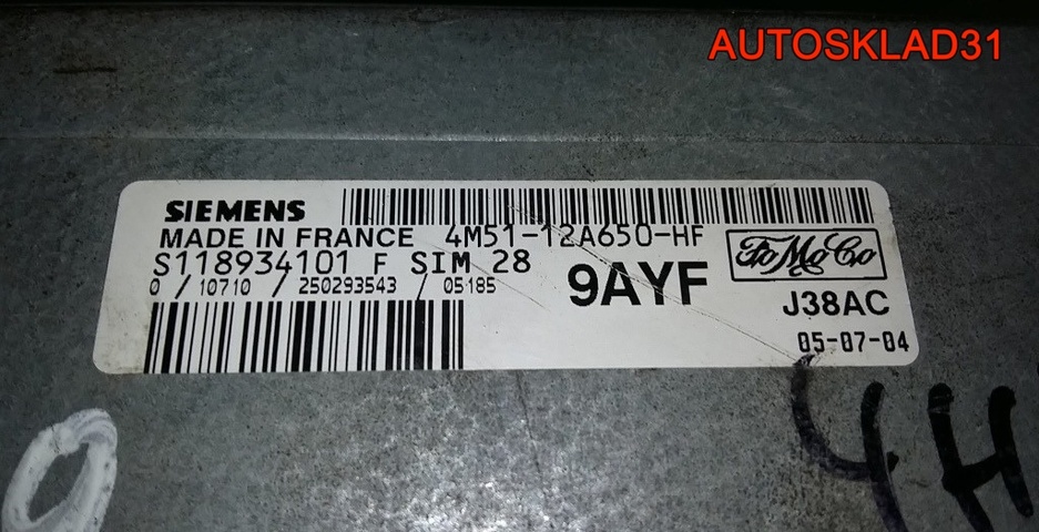 Эбу Ford Focus 2 1.6 hdwa 4M5112A650HF