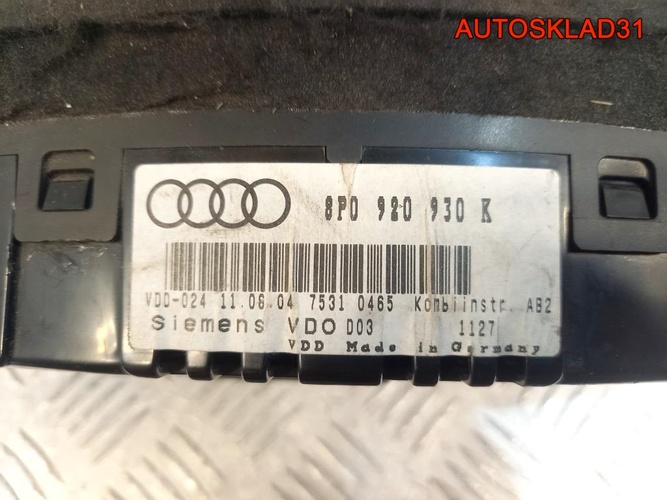 Панель приборов Audi A3 8P1 8P0920930K дизель