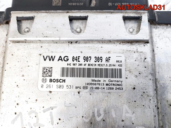 Блок ЭБУ Skoda Fabia 3 1.2 CBZJ Бензин 04E907309AF