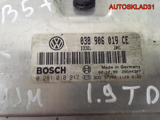 Блок ЭБУ VW Passat B5 1,9 AJM TDI 038906019CE