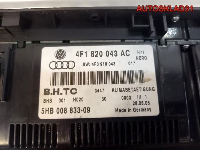 Блок управления климата Audi A6 C6 4F1820043AC