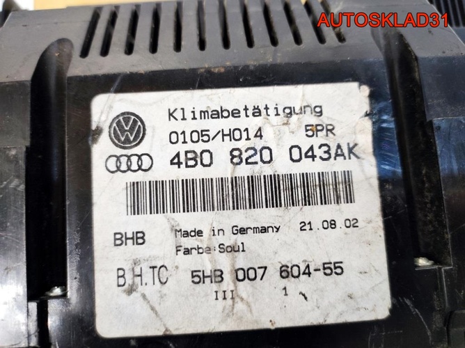 Блок управления климата Audi A6 C5 4B0820043AK