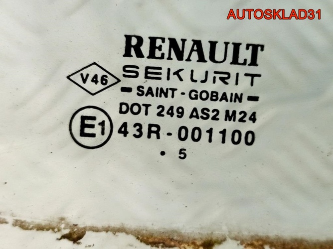 Стекло двери передней правой Renault Megane 2