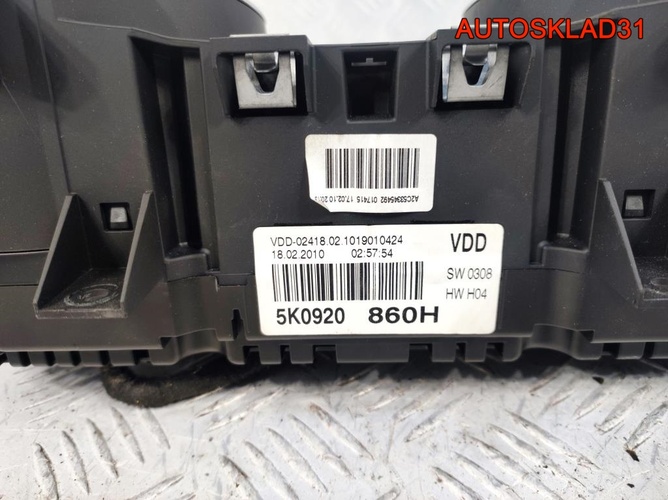 Панель приборов VW Golf 6 1.4 CAXA 5K0920860H