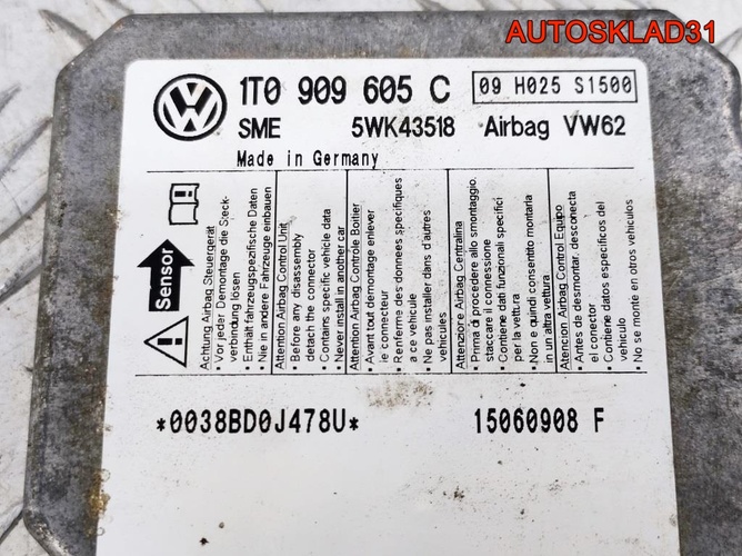 Блок управления AIR BAG VW Touran 1T0909605C