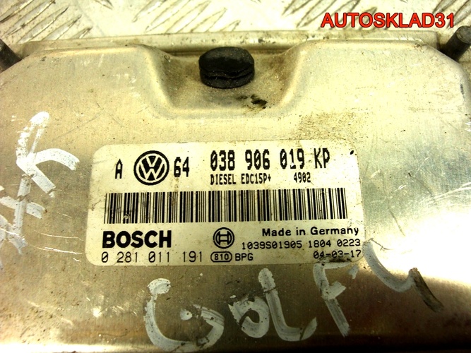 Эбу для Фольксваген Гольф 4 1.9 AXR 038906019KP
