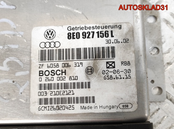 Блок ЭБУ АКПП Audi A4 B6 8E0927156L Дизель