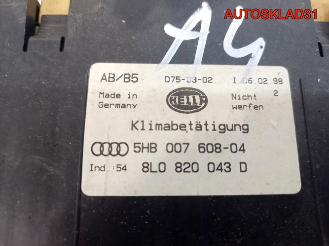 Блок управления климатом Audi A4 B5 8L0820043D