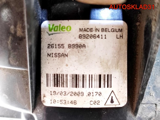 Фара противотуманная левая Nissan Qashqai 89206411