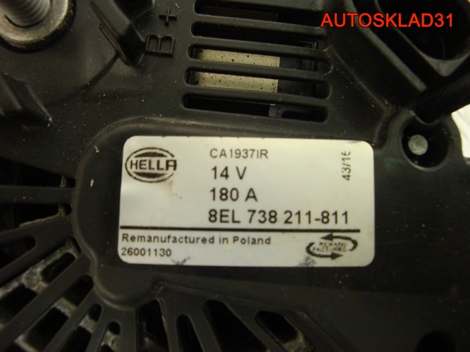 Генератор 180A Audi A6 C6 4F 3.0 BMK 8EL738211811
