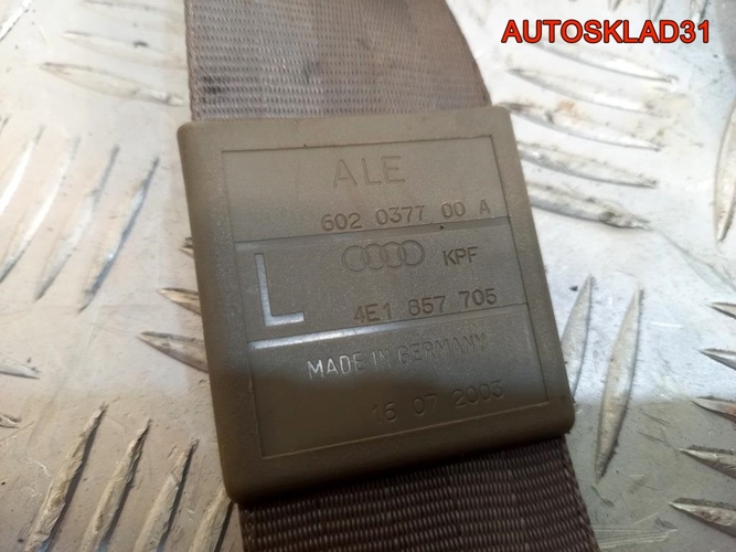 Ремень безопасности передний левый с пиропатроном БУ из Европы для Audi A8 [4E] 2002-2010 год есть, в наличии на складе в Белгороде по адресу: Белгородская область, Белгородский р-н, пос. Дубовое, Заводская ул., 1АК1 ===========================→ Обращаем 